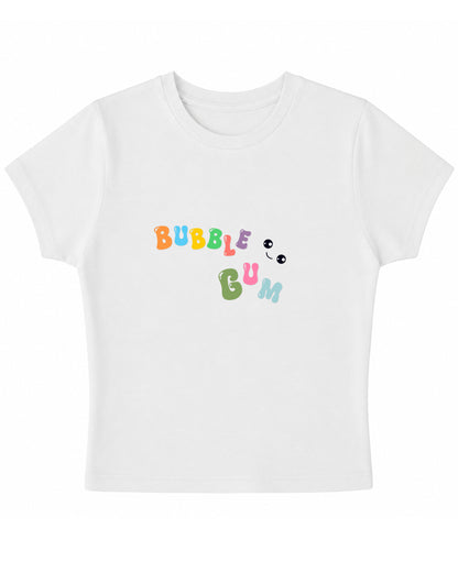 White Baby Tee Front Design