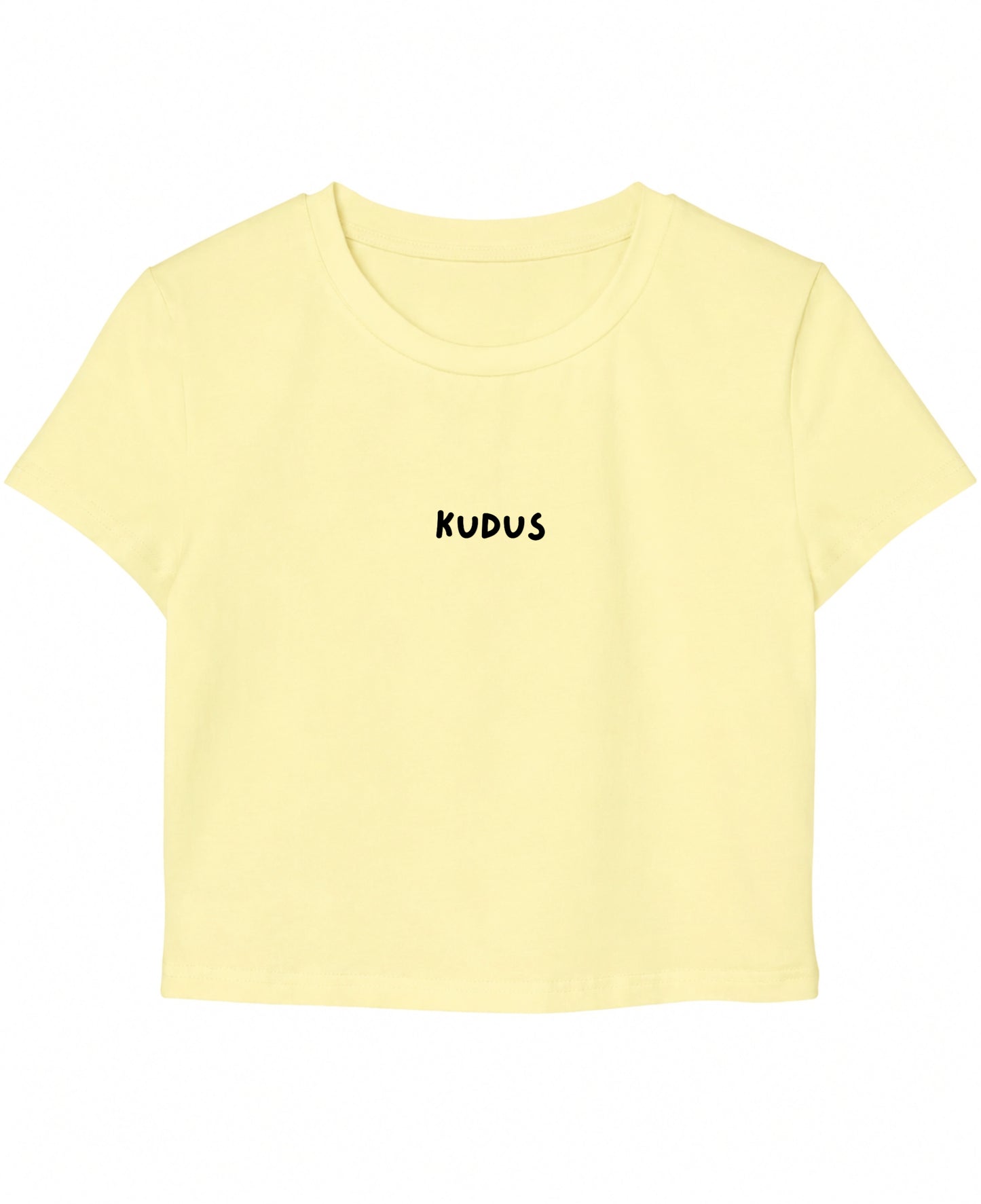 Butter Yellow Baby Tee Front Design