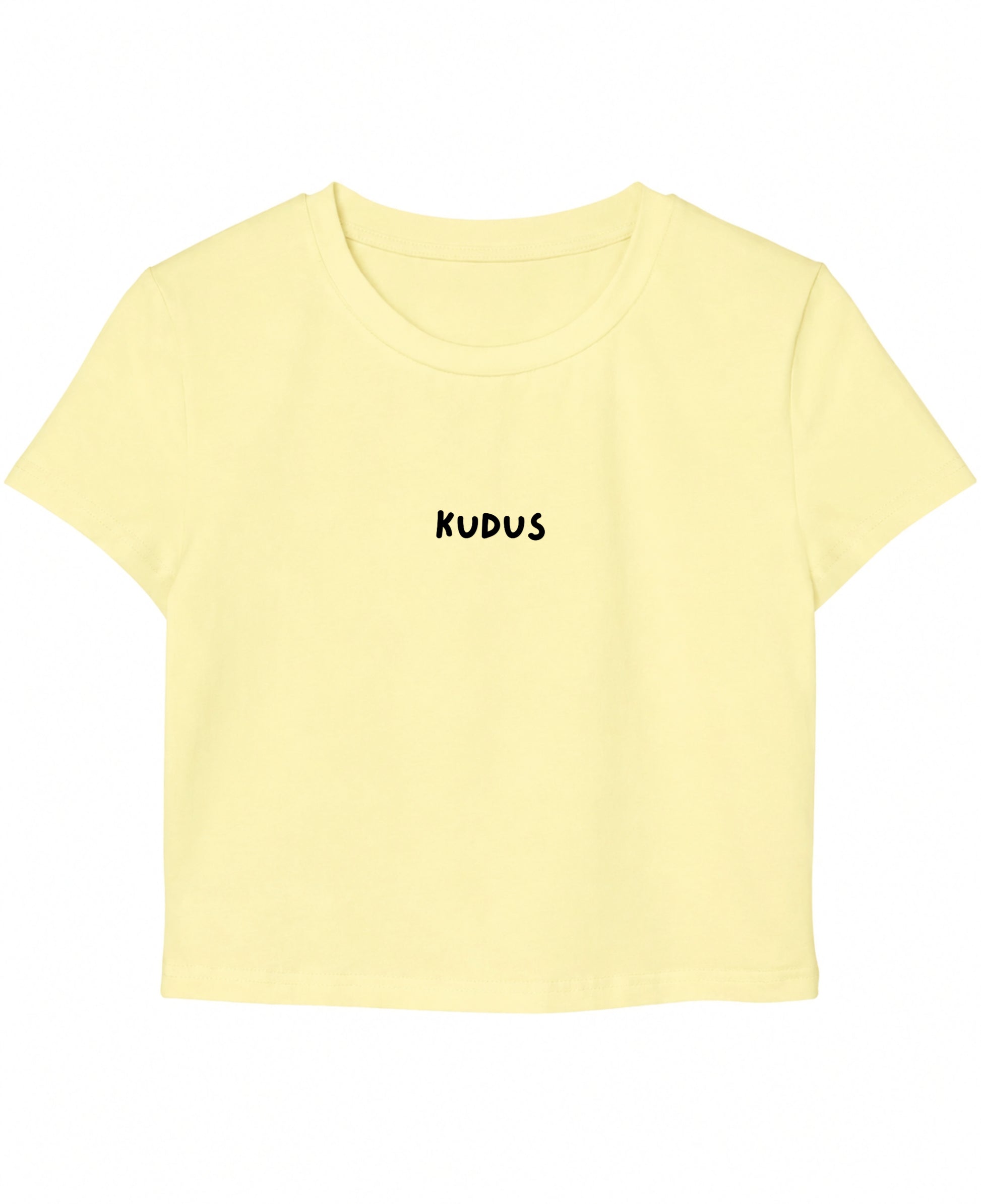 Butter Yellow Baby Tee Front Design