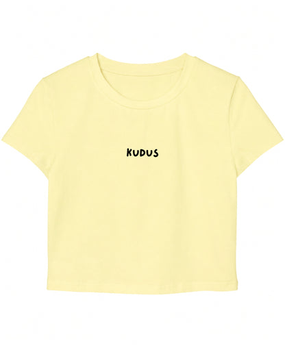 Butter Yellow Baby Tee Front Design