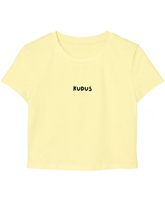 Butter Yellow Baby Tee Front Design