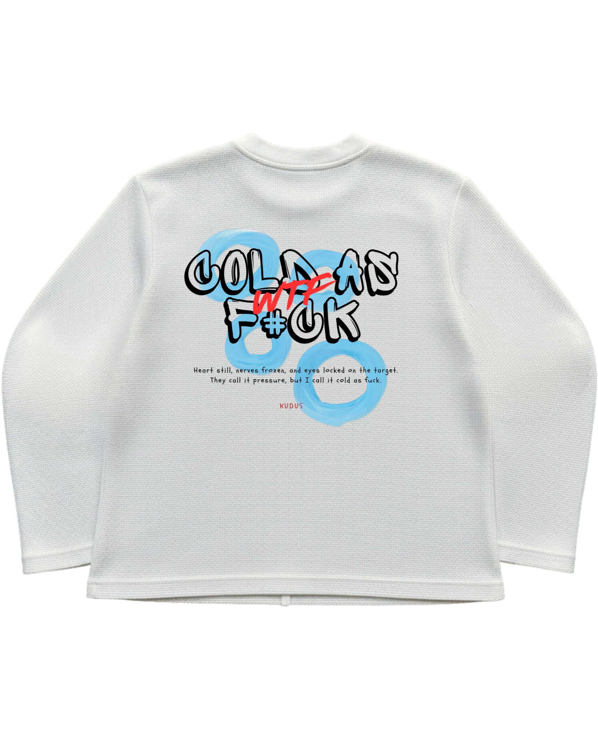 Off-white waffle knit oversized full-sleeve Back Design