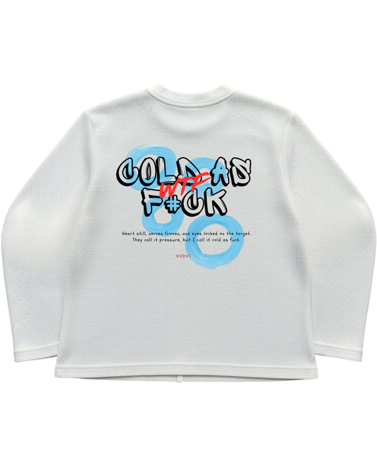 Off-white waffle knit oversized full-sleeve Back Design