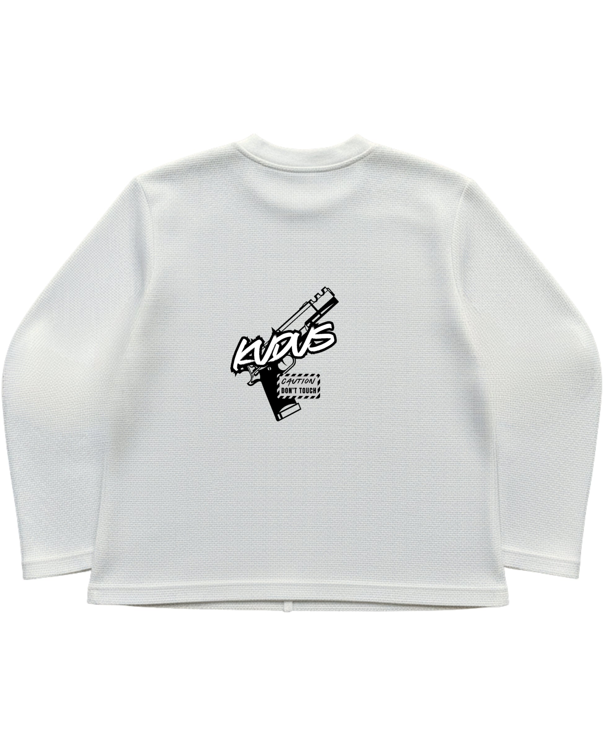 Off-white waffle knit oversized full-sleeve Back Design