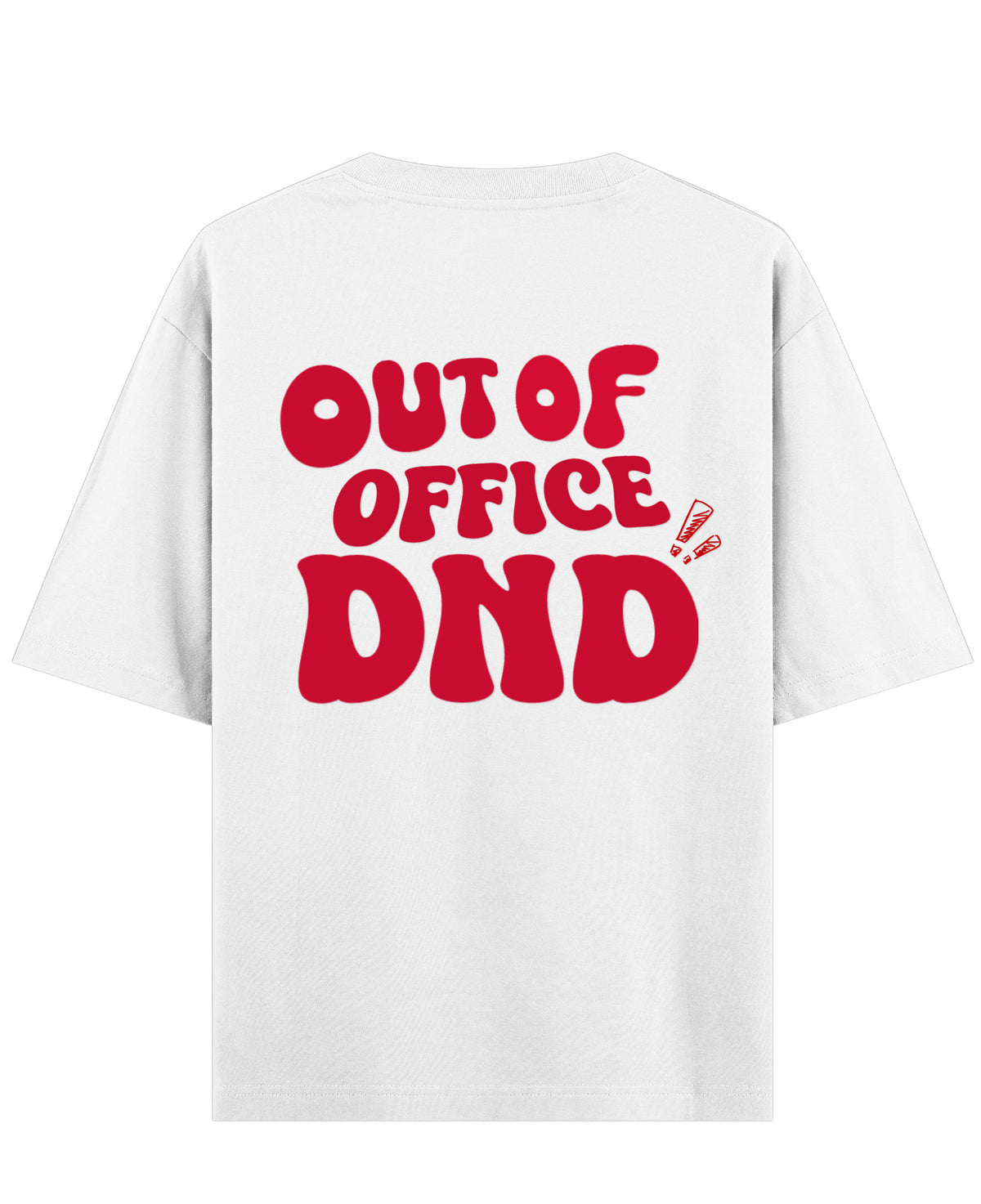 White Oversized T-shirt Back Design