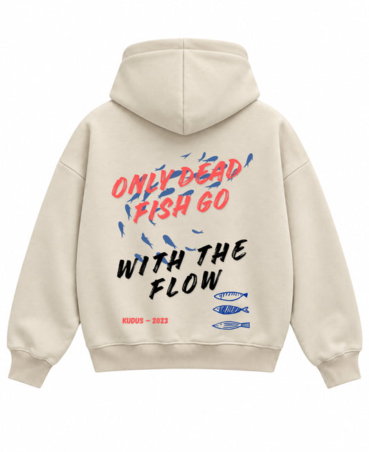 Cream Boxy Hoodie Back Design