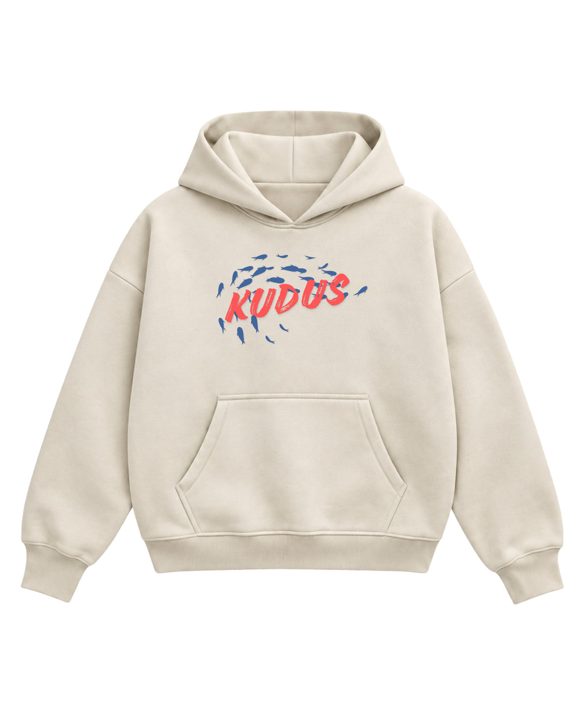 Cream Boxy Hoodie Front Design