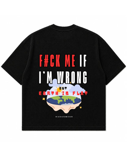 Black waffle boxy fit Back Design
