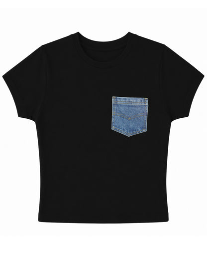 Black Baby Tee Front Design