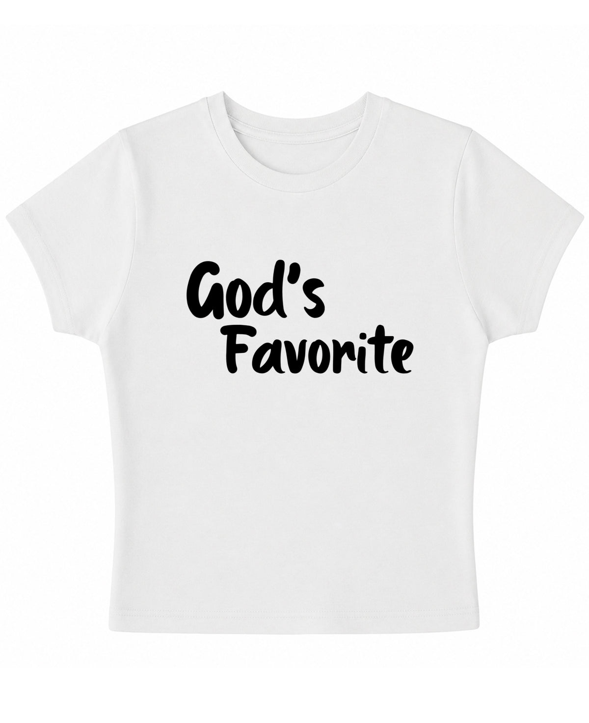 White Baby Tee Front Design