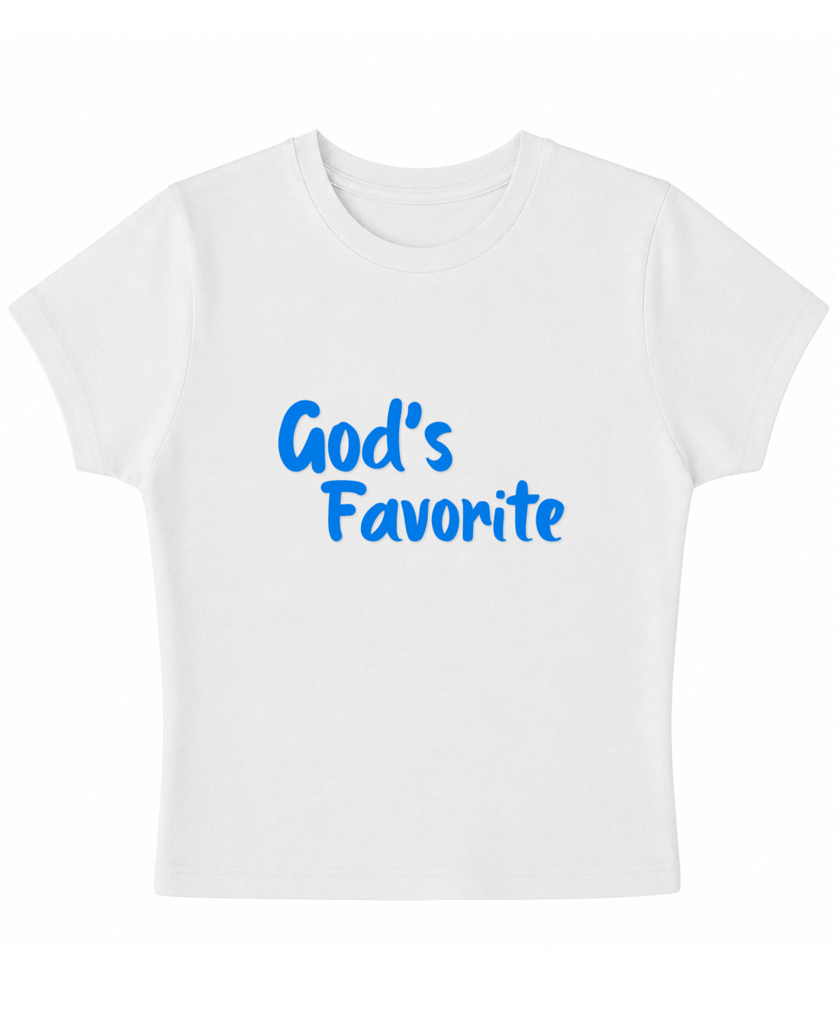 White Baby Tee Front Design