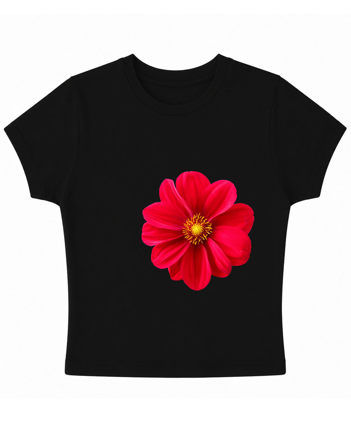 Black Baby Tee Front Design