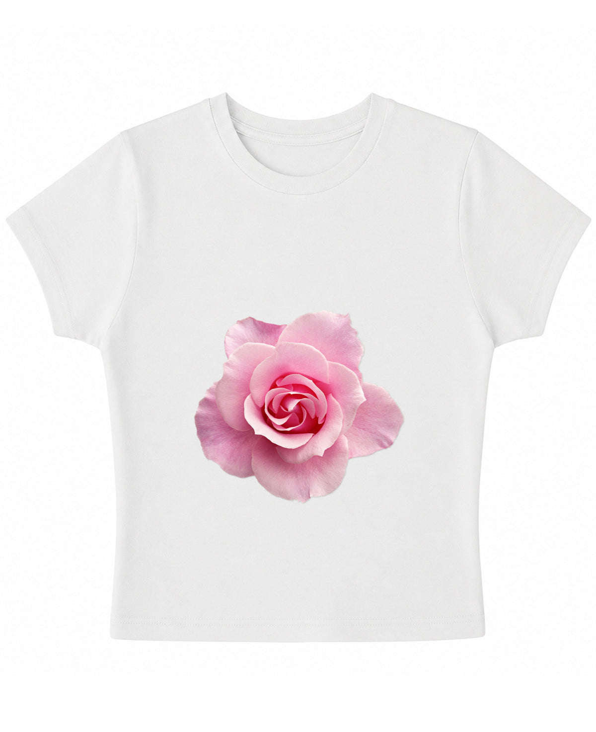 White Baby Tee Front Design