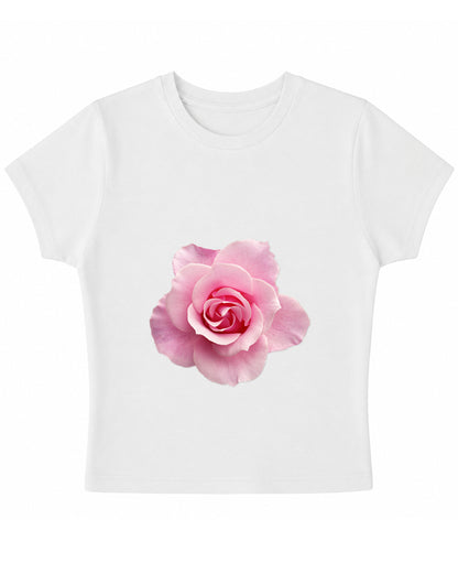 White Baby Tee Front Design