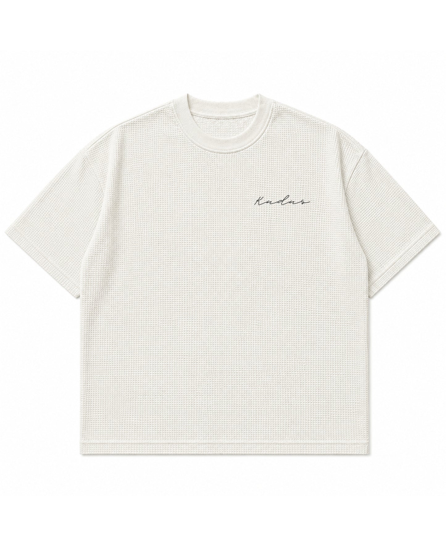 Off-white waffle boxy fit Front Design