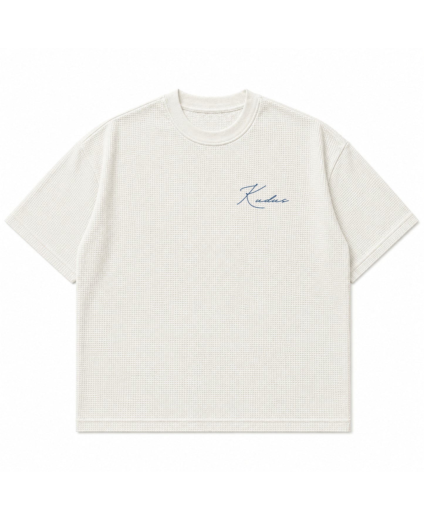 Off-white waffle boxy fit Front Design