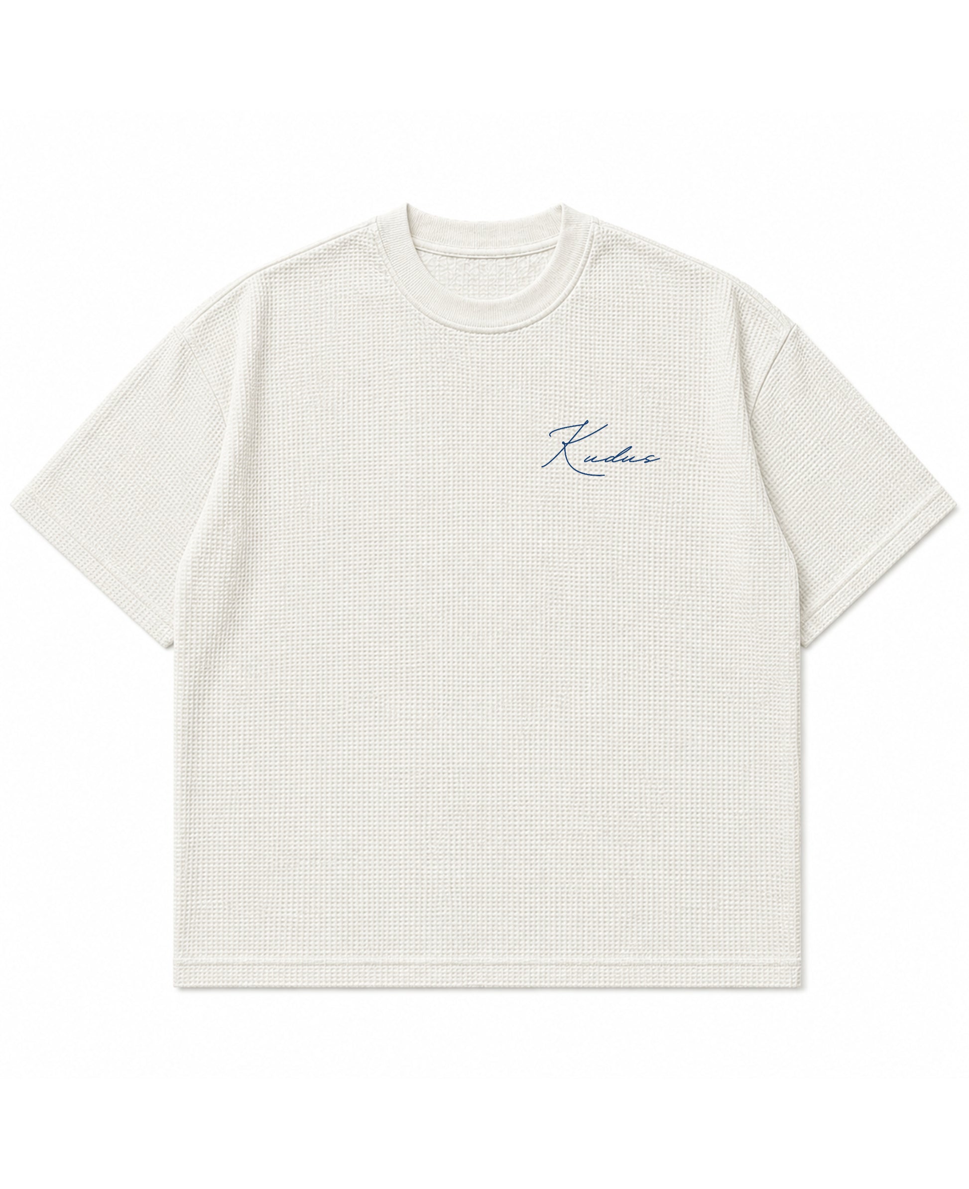 Off-white waffle boxy fit Front Design