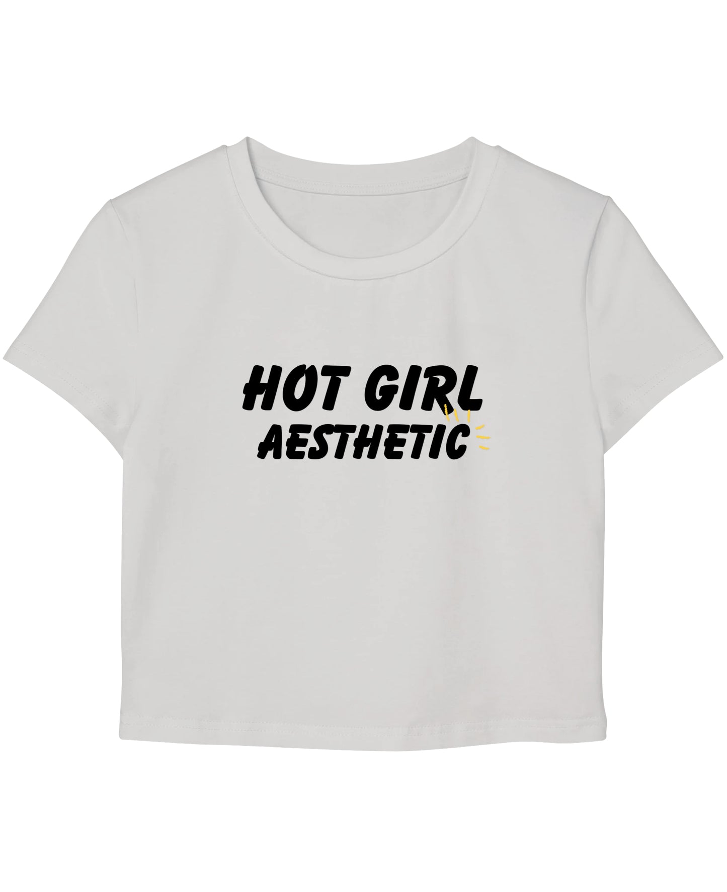 White Baby Tee Front Design