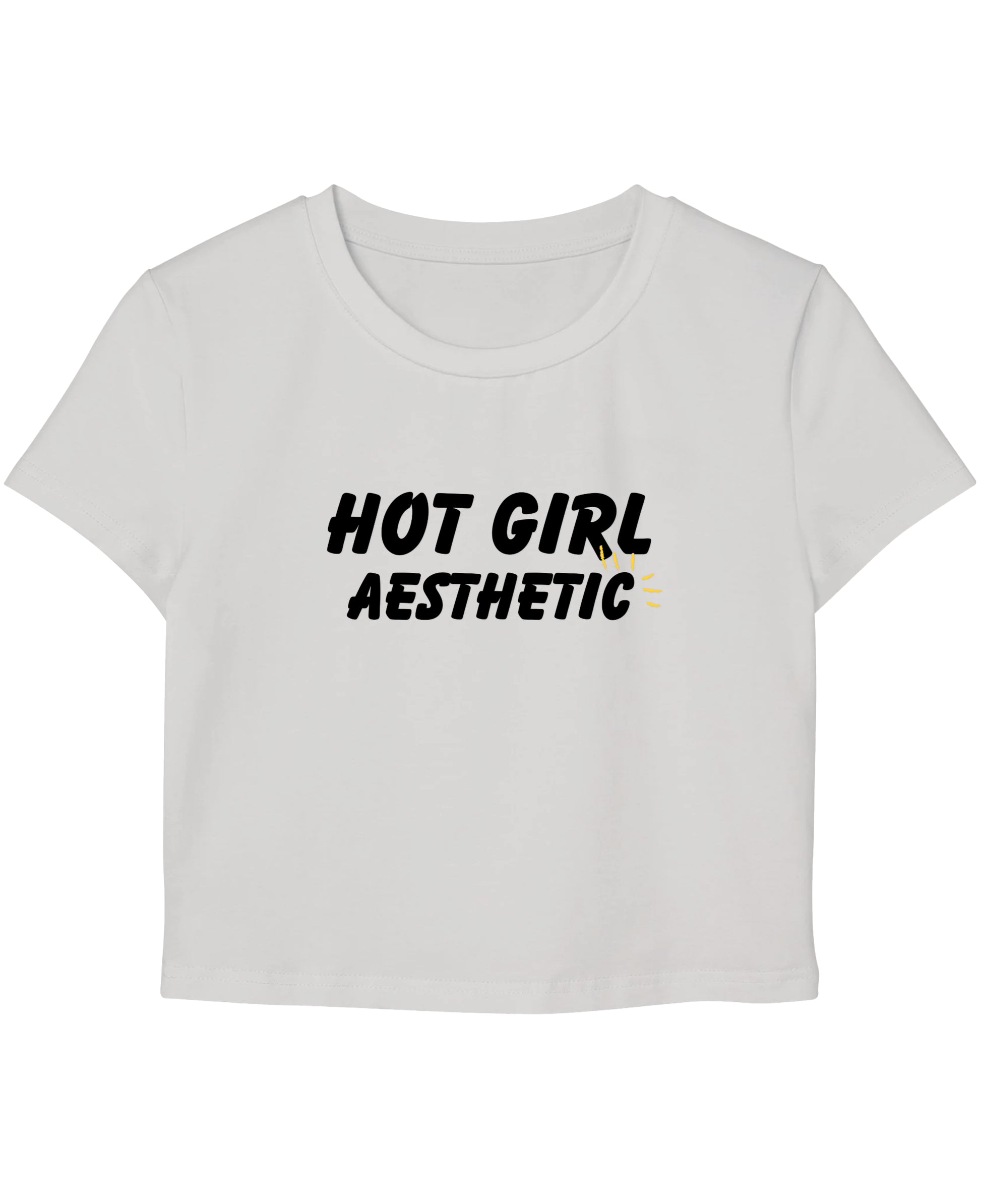 White Baby Tee Front Design