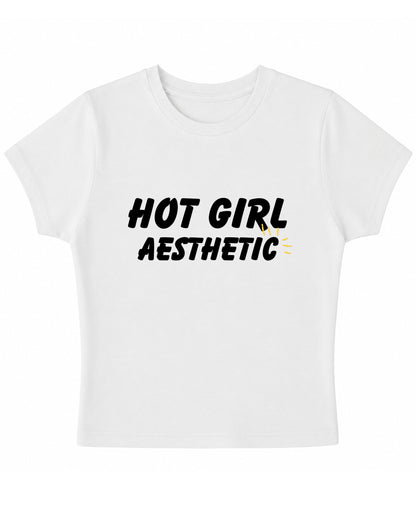 White Baby Tee Front Design