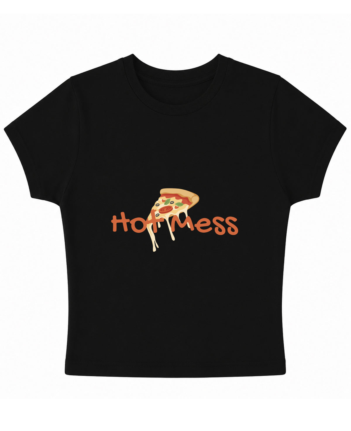Black Baby Tee Front Design