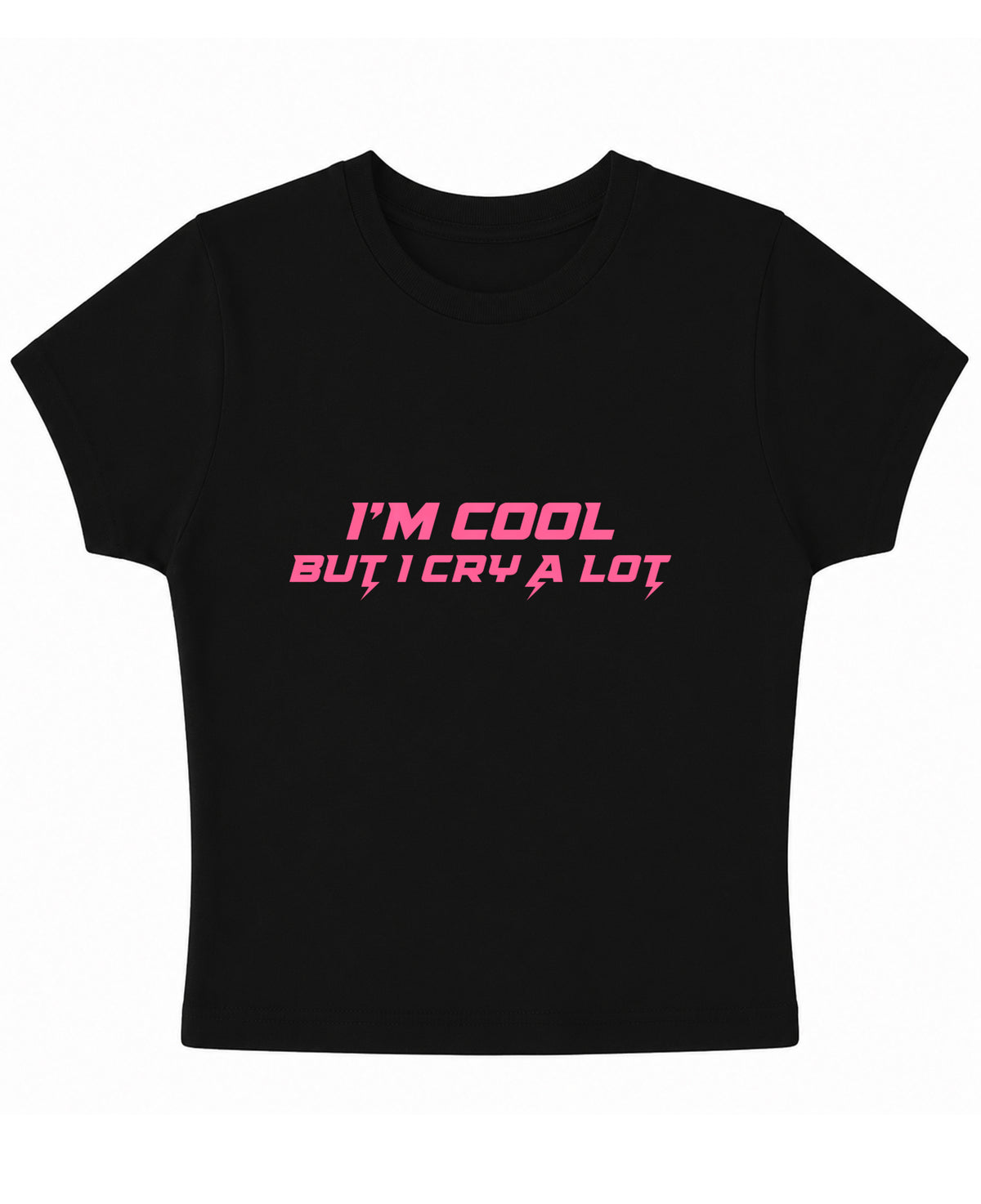 Black Baby Tee Front Design