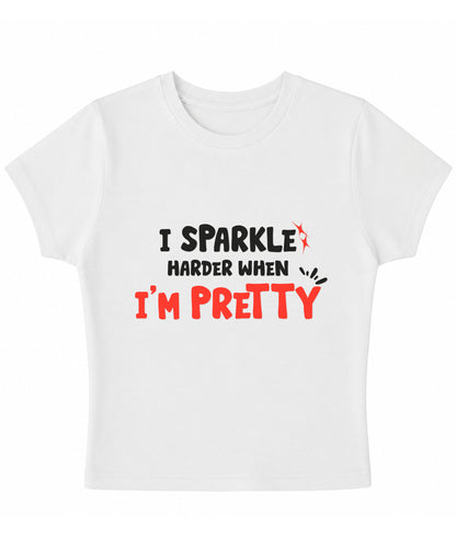 White Baby Tee Front Design