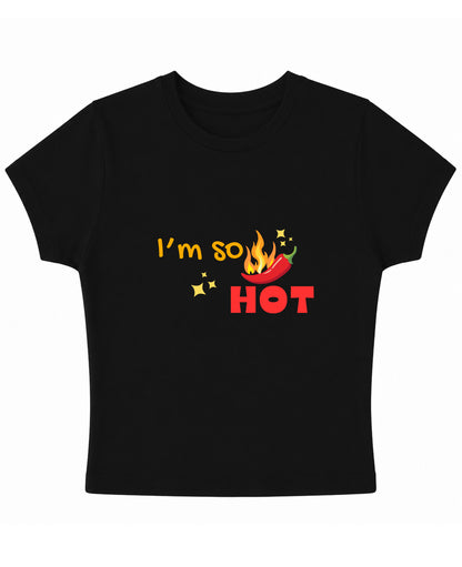 Black Baby Tee Front Design
