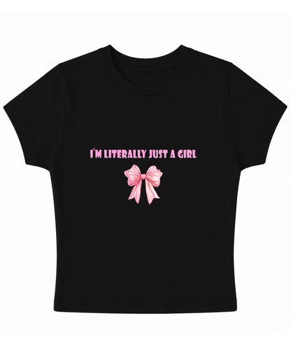 Black Baby Tee Front Design