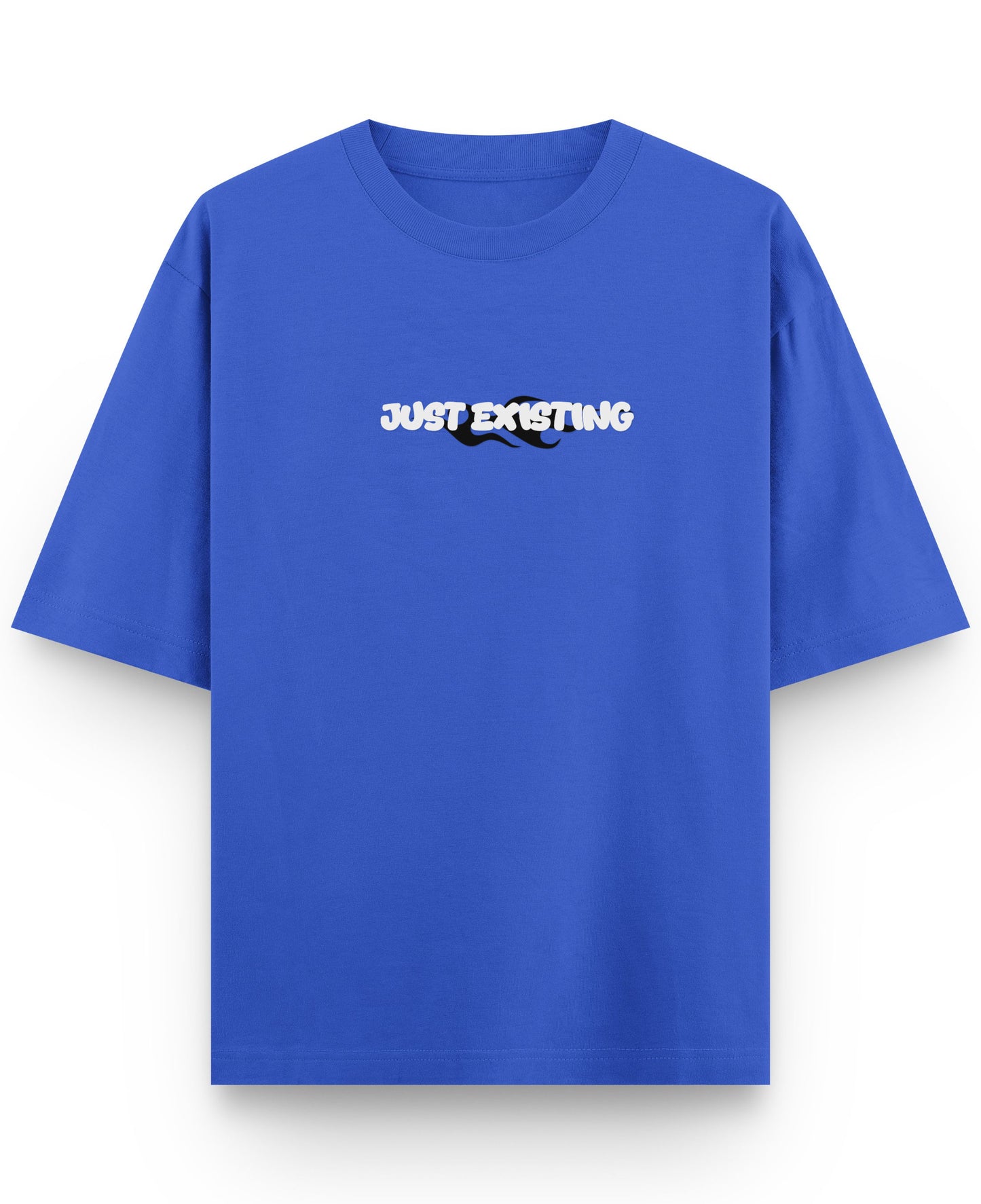 Royal Blue Oversized T-Shirt Front Design