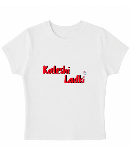 White Baby Tee Front Design