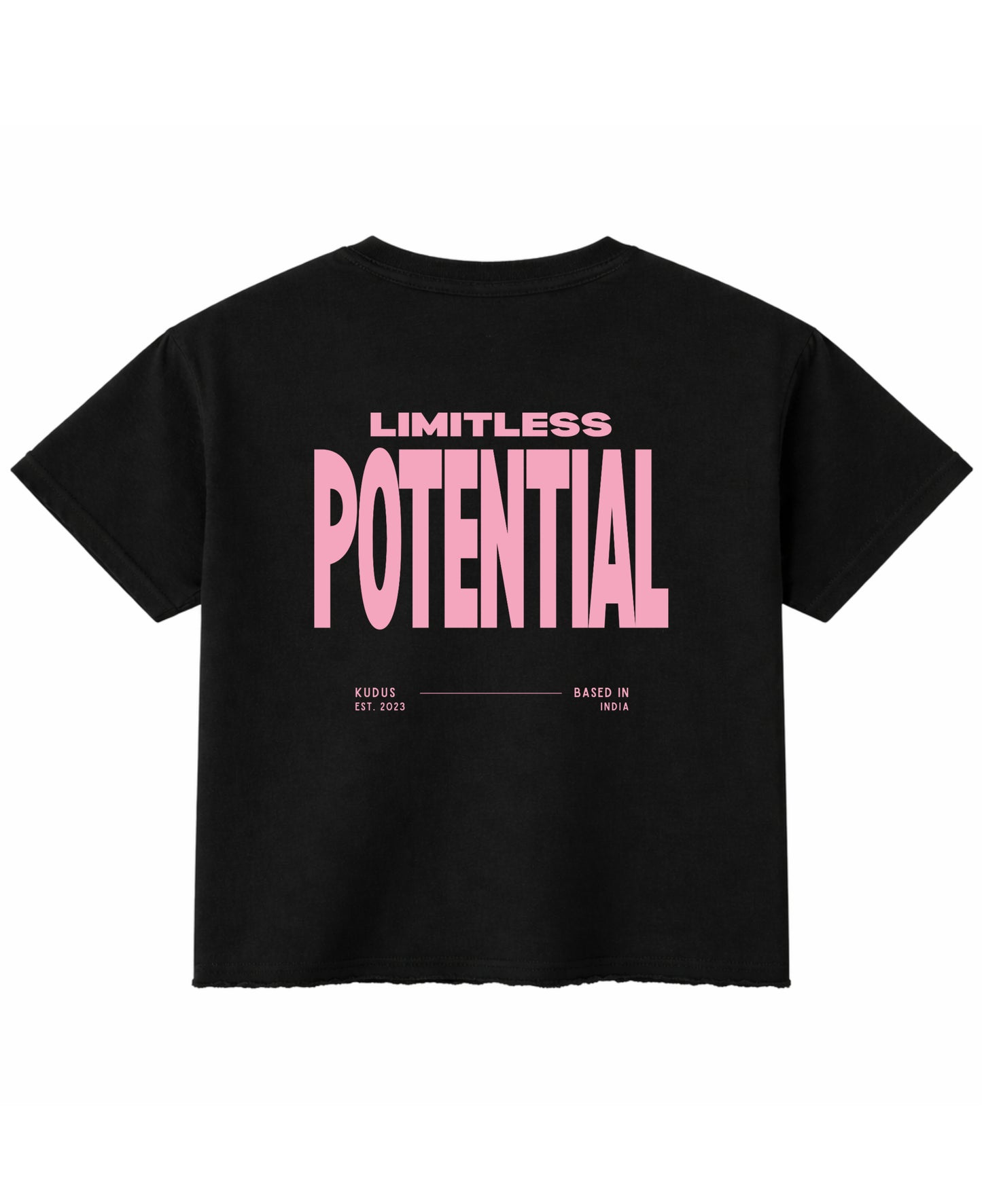 Black Boxy Fit T-shirt Back Design