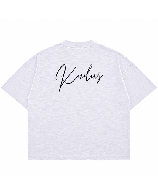 Dusty White Boxy Slub tee Back Design