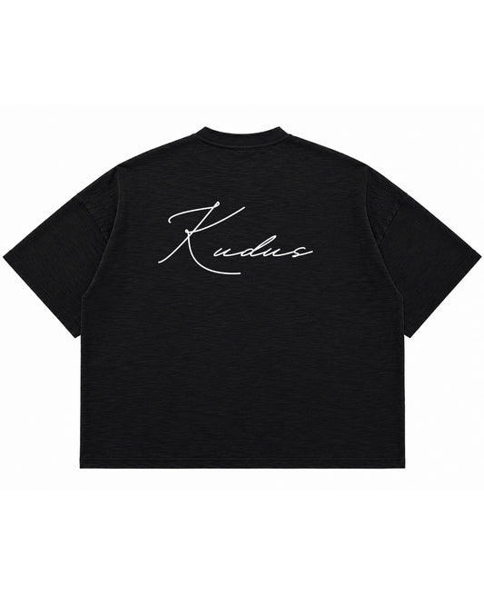 Graphite Boxy Slub tee Back Design