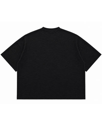 Graphite Boxy Slub tee Back Design