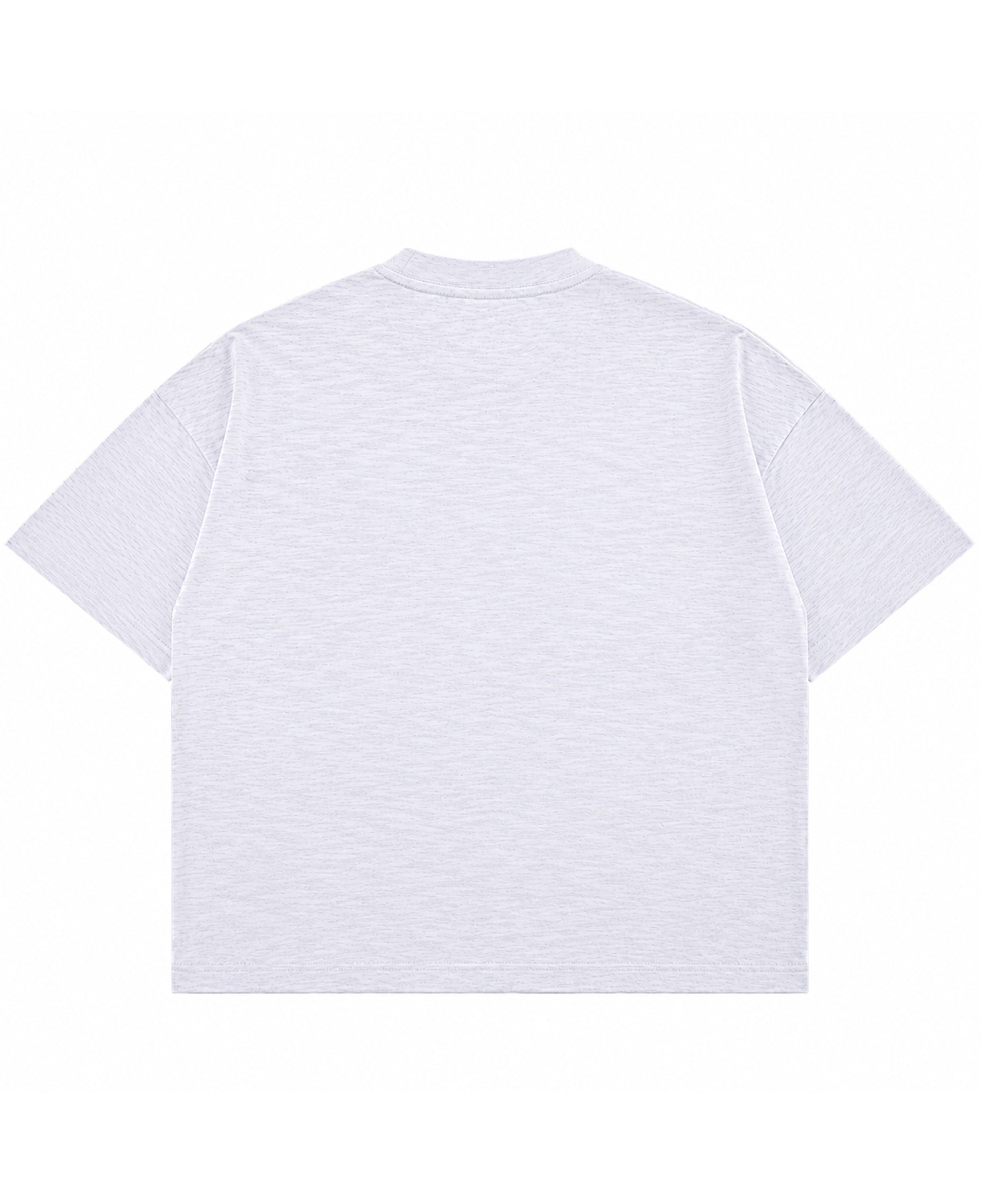 Dusty White Boxy Slub tee Back Design
