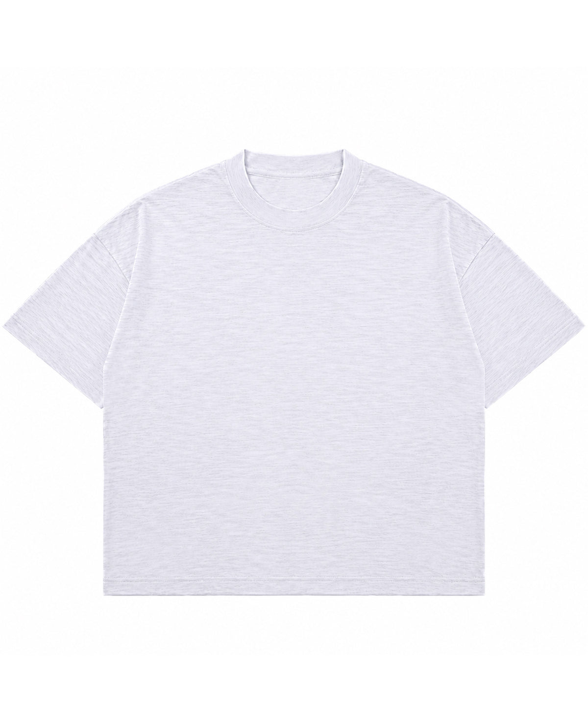 Dusty White Boxy Slub tee Front Design