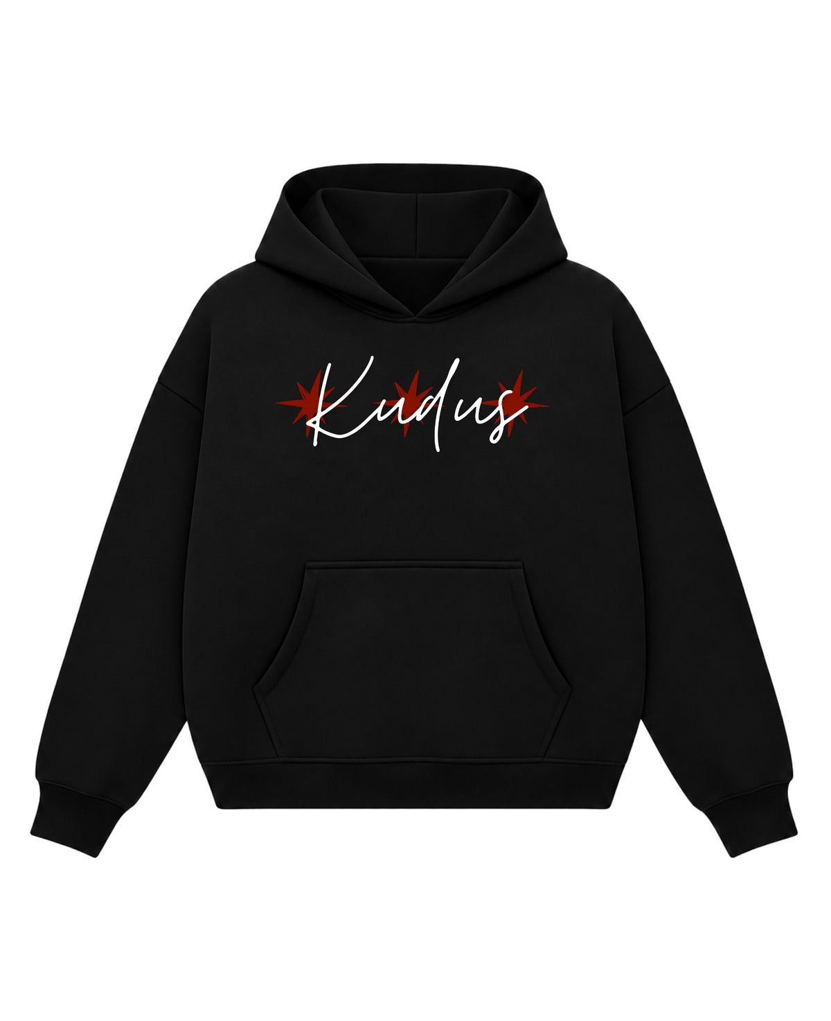 Black Boxy Hoodie Front Design