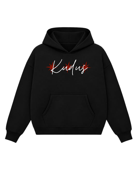 Black Boxy Hoodie Front Design