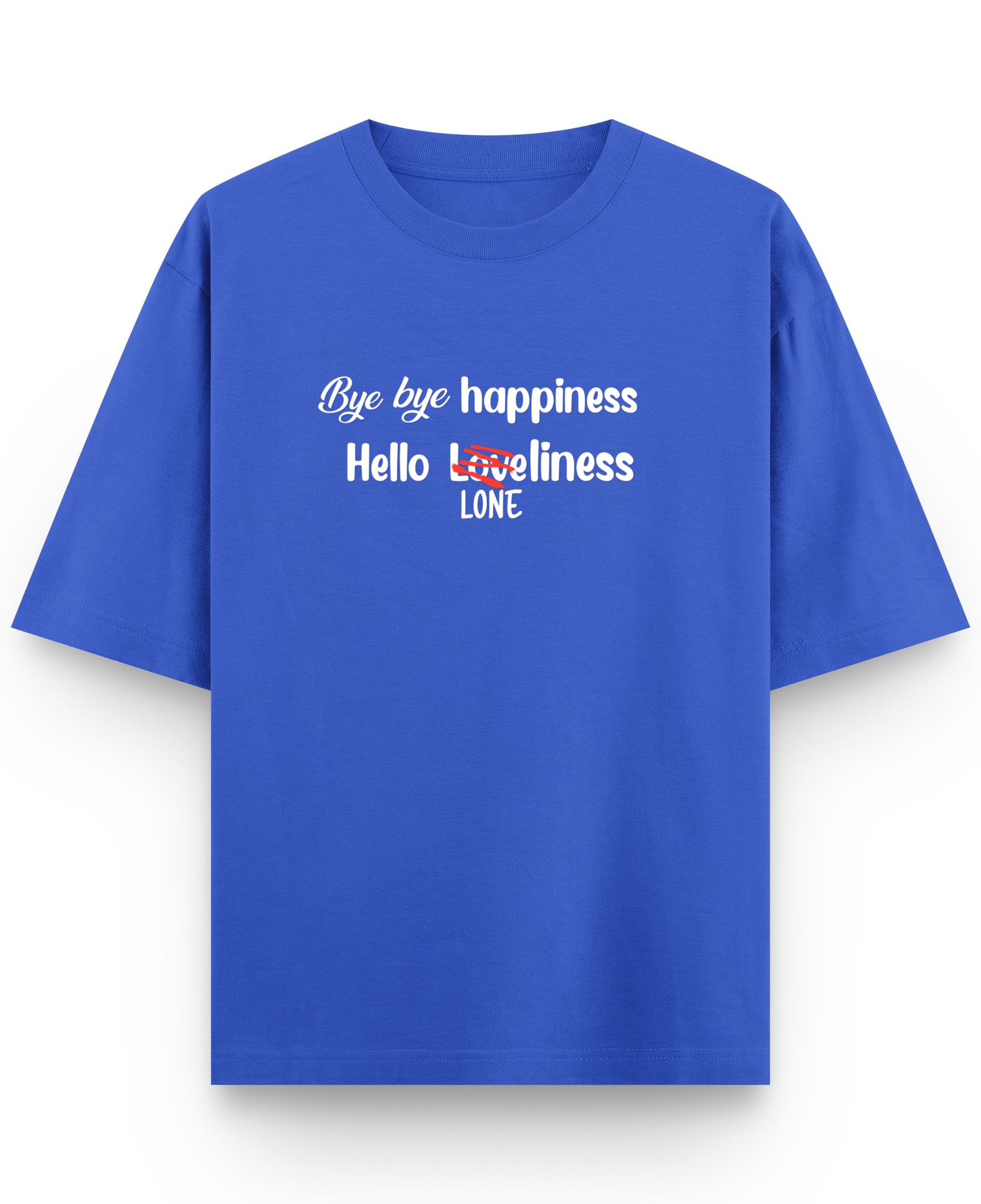 Royal Blue Oversized T-Shirt Front Design