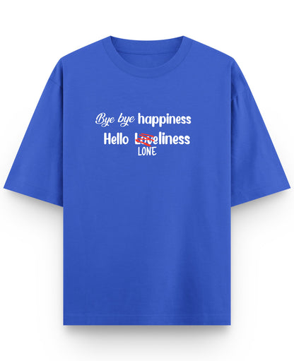 Royal Blue Oversized T-Shirt Front Design