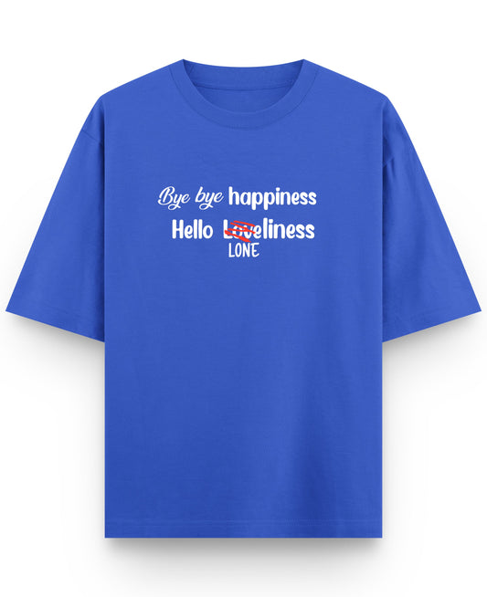 Royal Blue Oversized T-Shirt Front Design