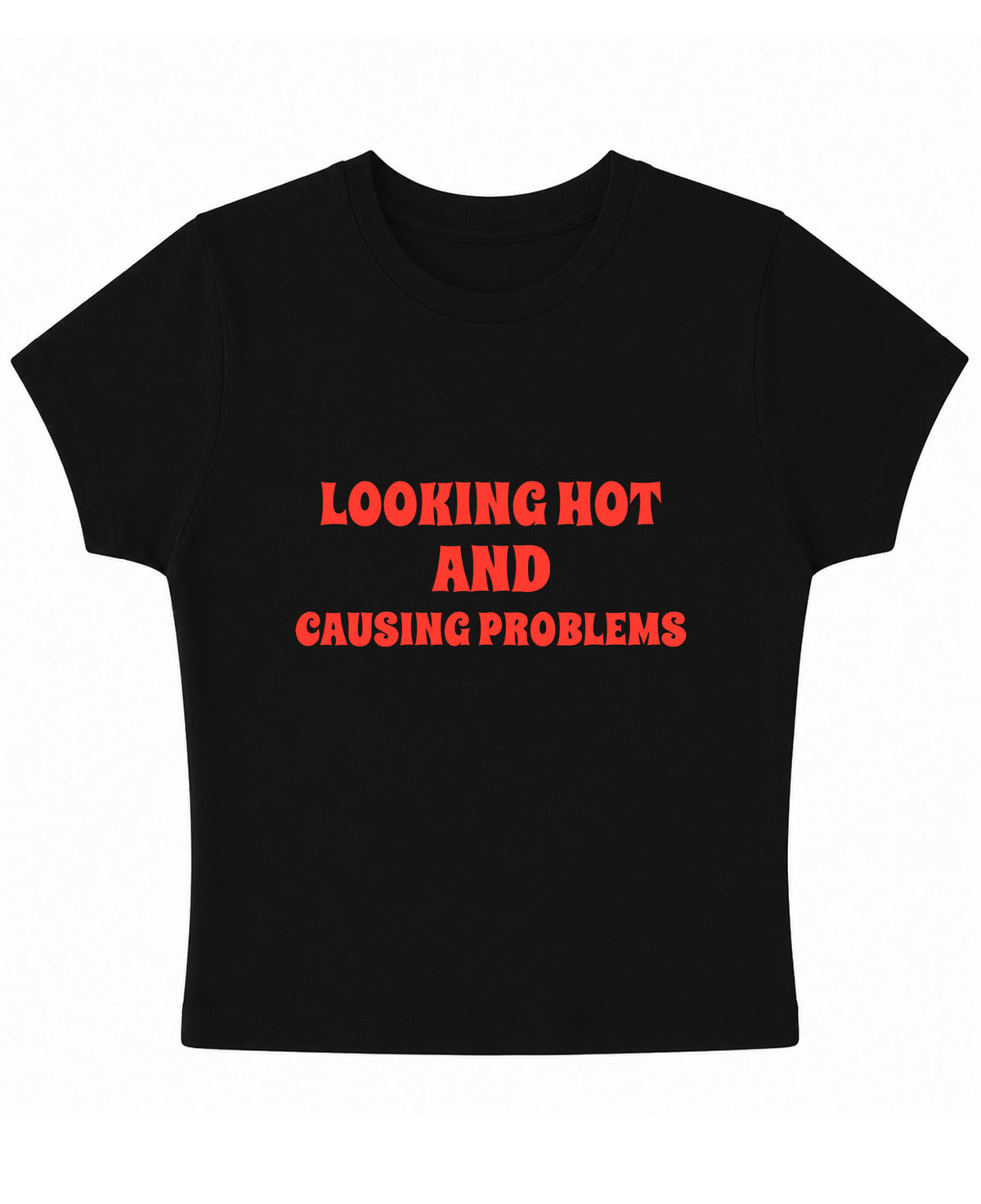 Black Baby Tee Front Design