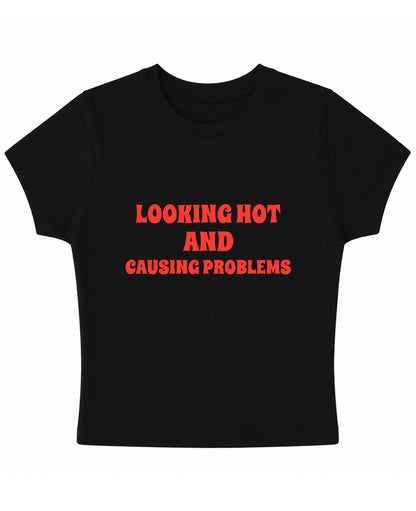 Black Baby Tee Front Design