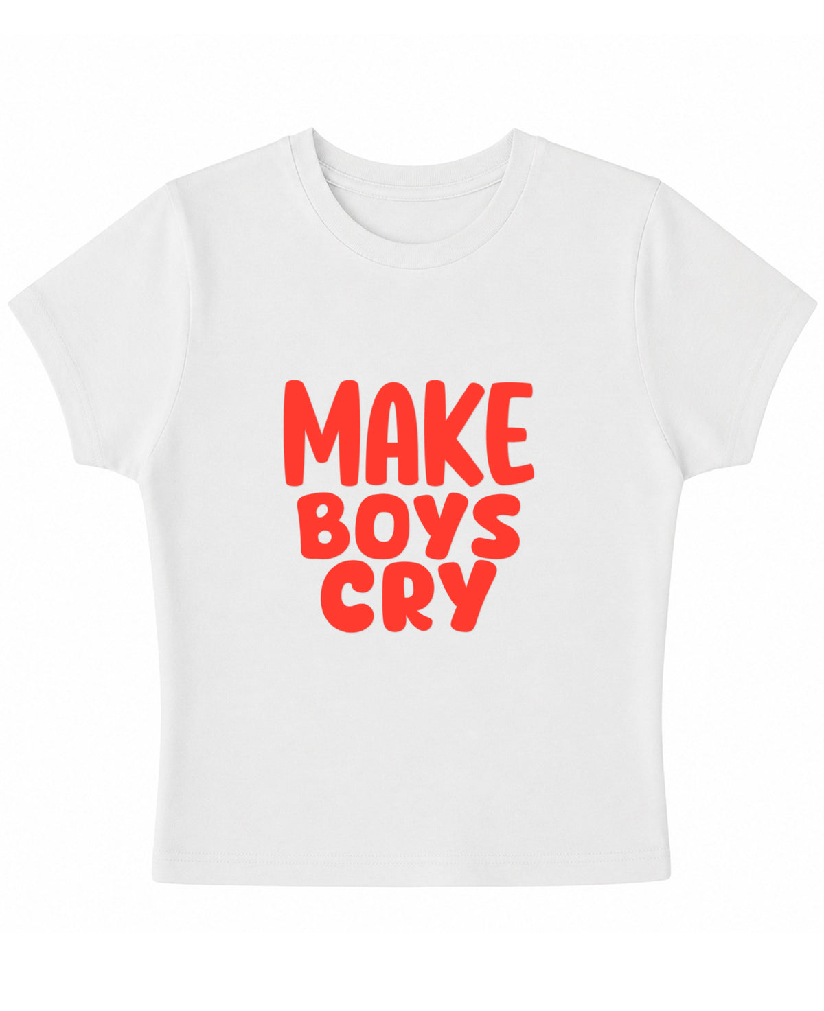 White Baby Tee Front Design