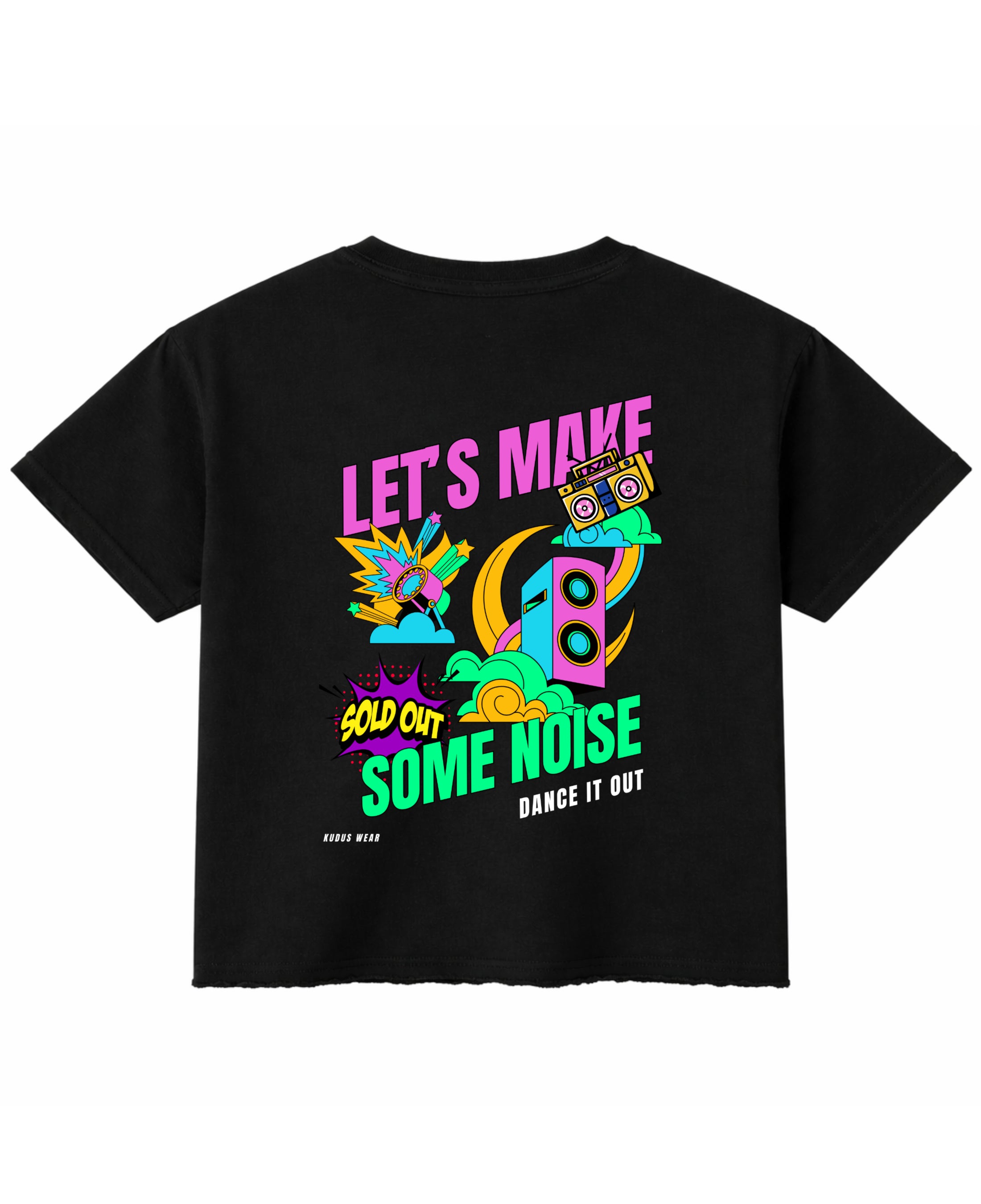 Black Boxy Fit T-shirt Back Design