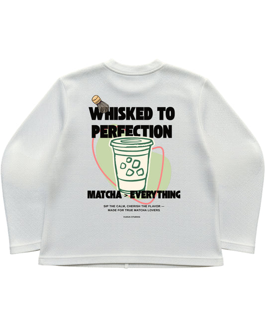 Off-white waffle knit oversized full-sleeve Back Design