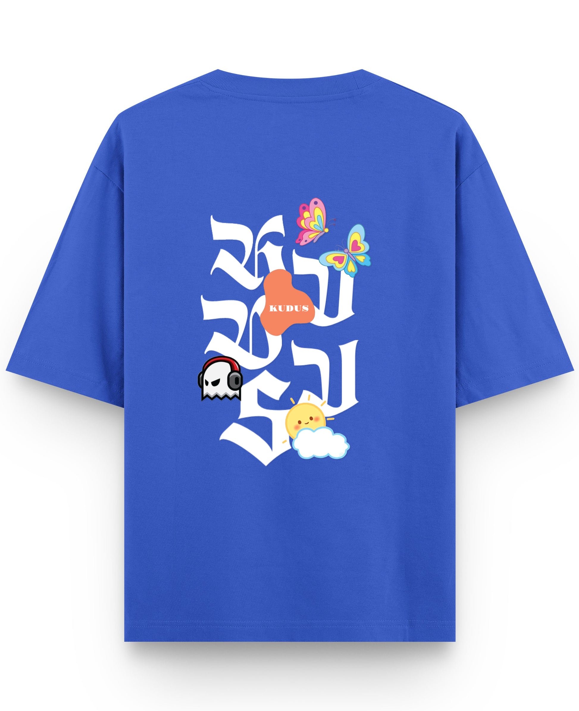 Royal Blue Oversized T-Shirt Back Design