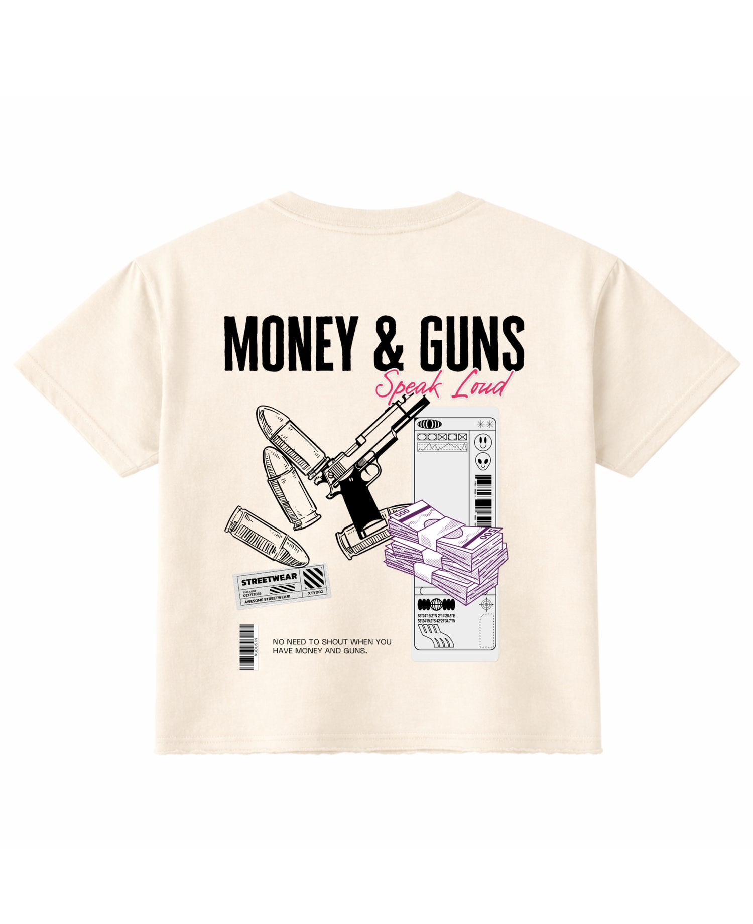 Off White Boxy Fit T-shirt Back Design