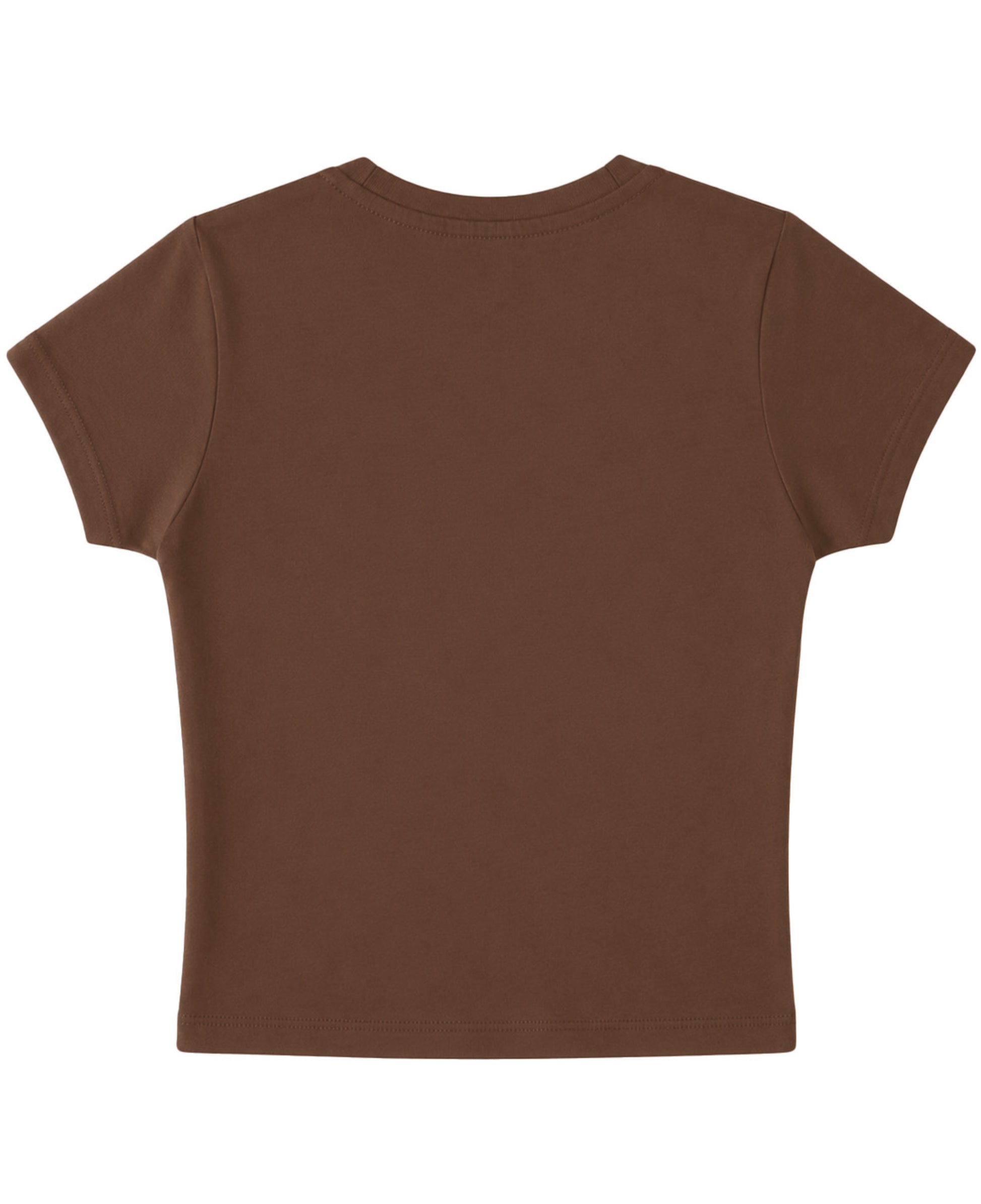 Mousse Brown Baby Tee Back Design